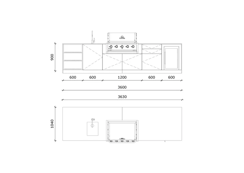 KuhinjaBOXY SET 2 PREMIUM: DRVO 360