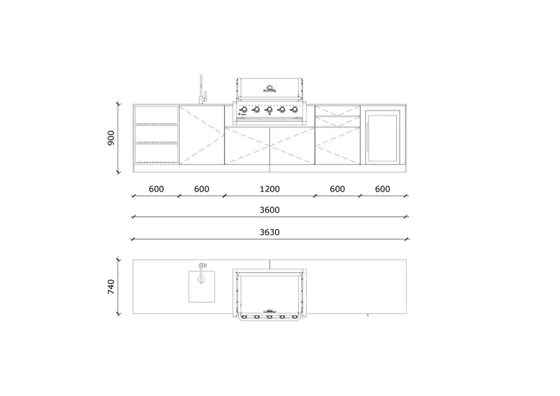 KuhinjaBOXY SET PREMIUM / BLACK ROCK 300
